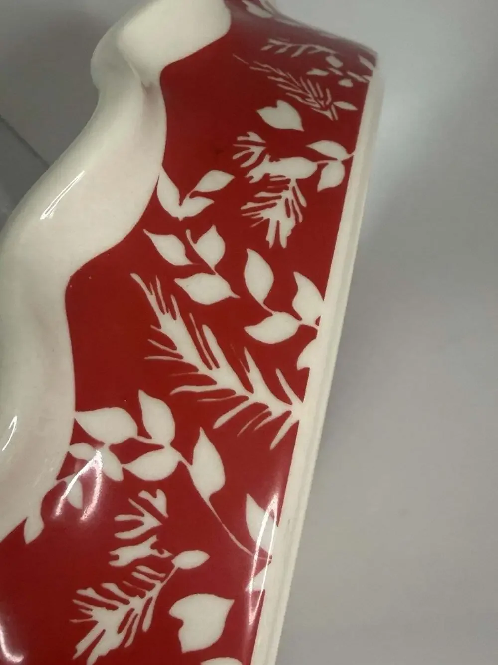Pioneer Woman 9” Pie Dish “Made with Love” Ruffled Edge Christmas Tree